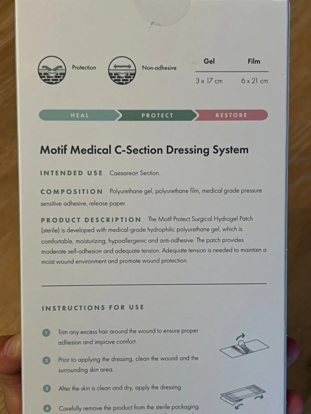 🩹🤕NWT MOTIF MEDICAL CESAREAN POSTPARTUM WOUND DRESSING STEP 2🤕🩹
